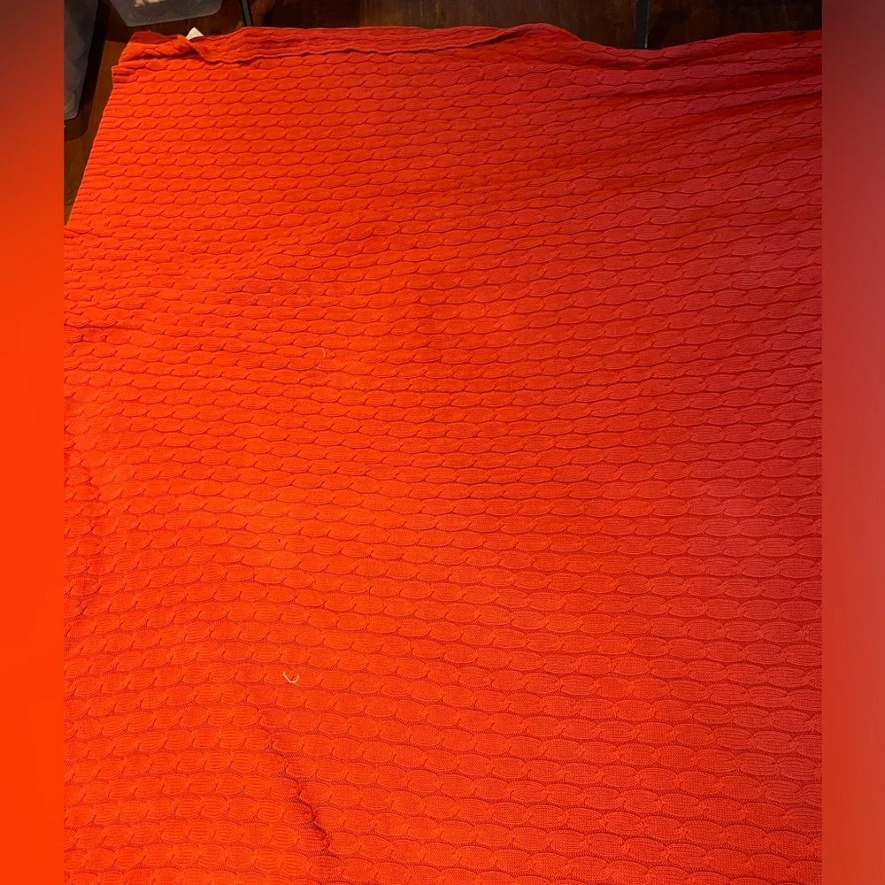 Restoration Hardware cable knit king blanket